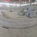 双鸭山 芝麻白异形坐凳，自然面光面弧形加工