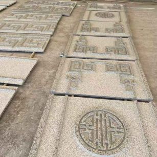 双鸭山 白麻花岗岩外墙立面雕刻板