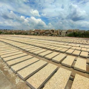 双鸭山 黄金麻荔枝面花岗岩石材地铺石防护中
