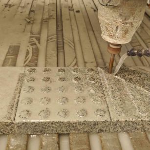 双鸭山 芝麻白花岗岩石材盲人石、盲道石、盲点石