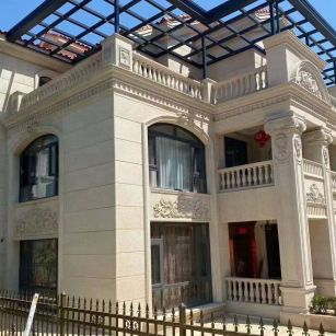 双鸭山 黄金麻花岗岩荔枝面别墅外墙干挂