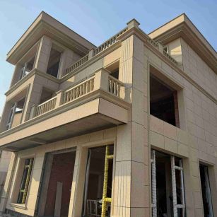 双鸭山 黄金麻花岗岩石材荔枝面外墙干挂效果展示