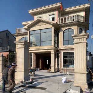 双鸭山 黄金麻花岗岩荔枝面别墅外墙干挂私家专属