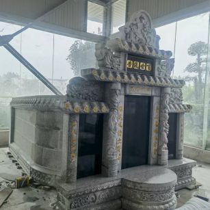 双鸭山 芝麻白墓碑效果展示图