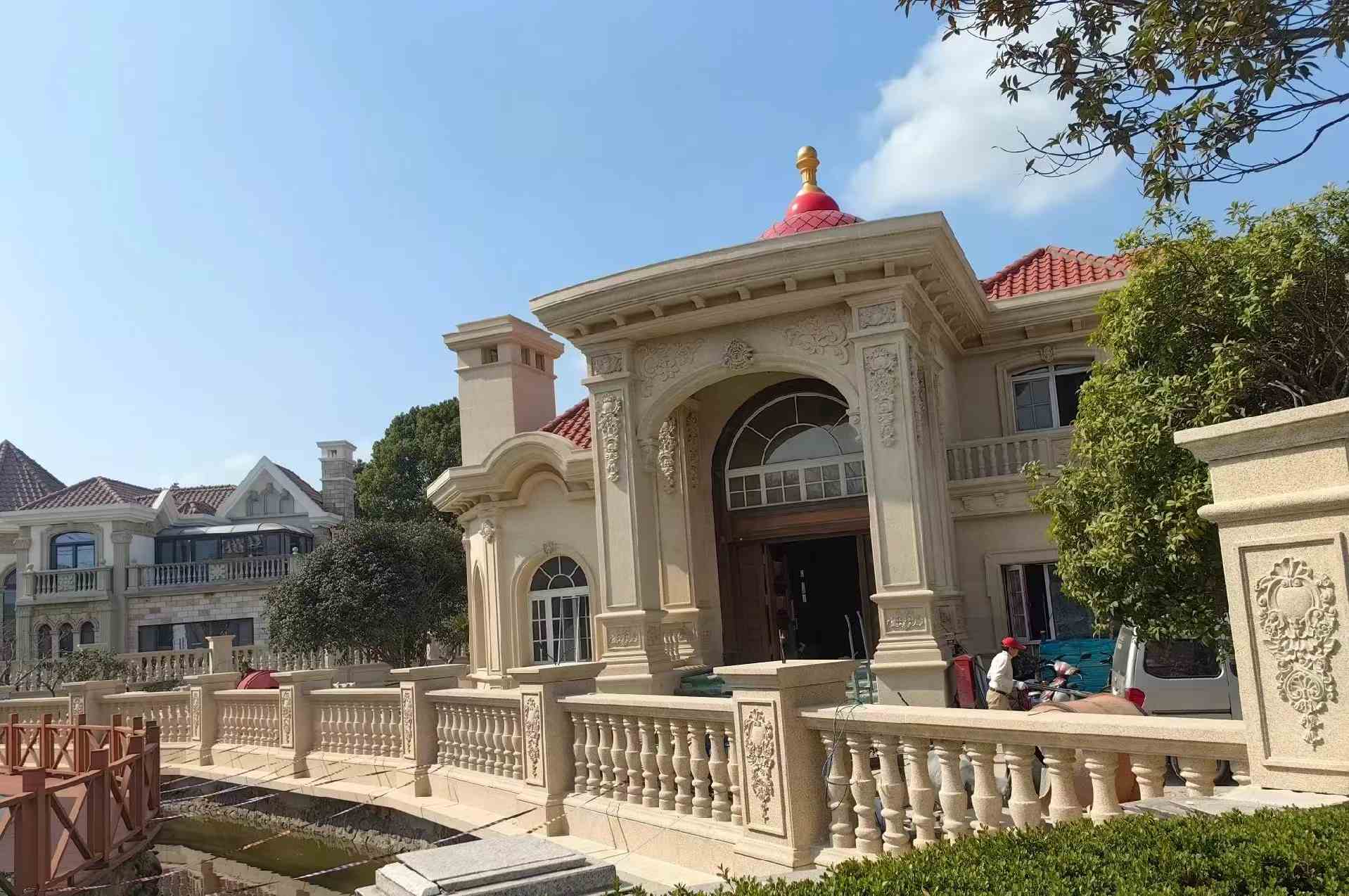 双鸭山 黄金麻花岗岩欧式别墅