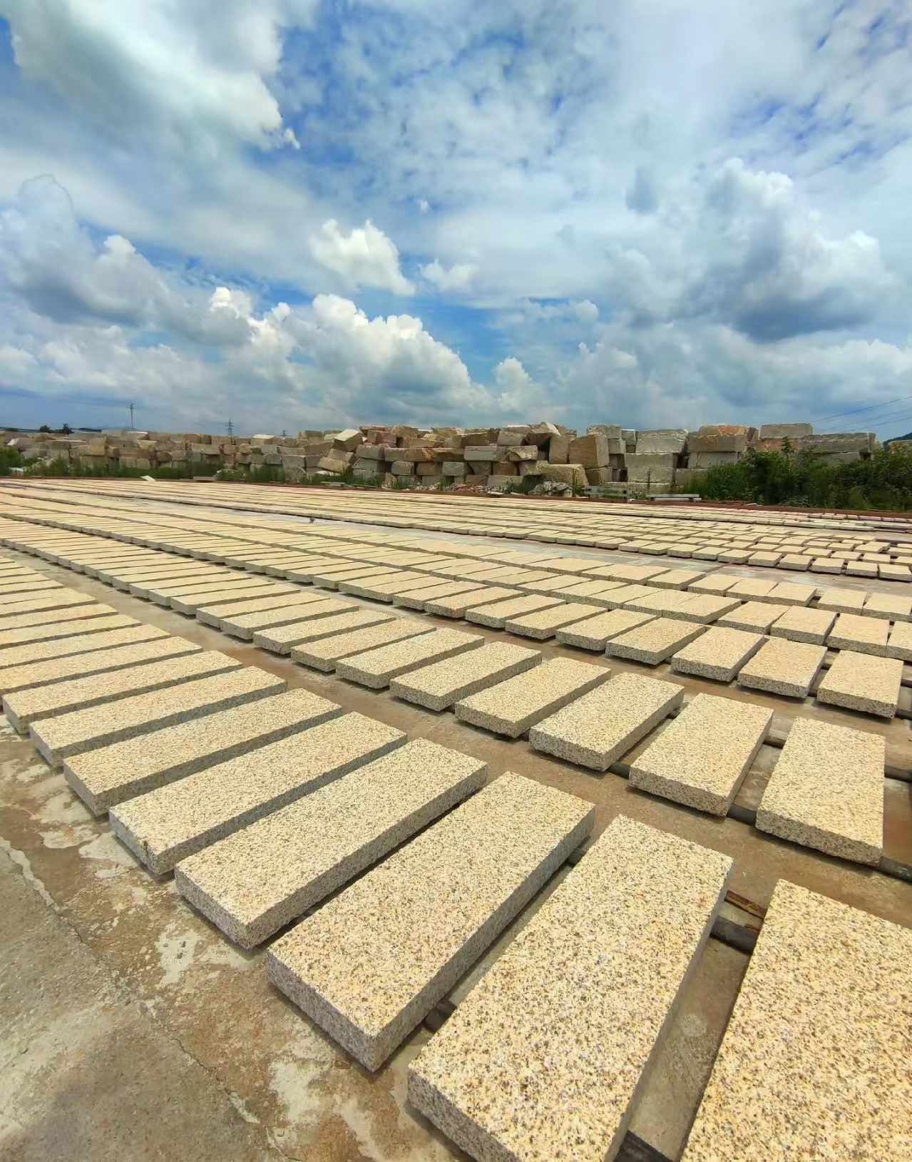 双鸭山 黄金麻荔枝面花岗岩石材地铺石防护中