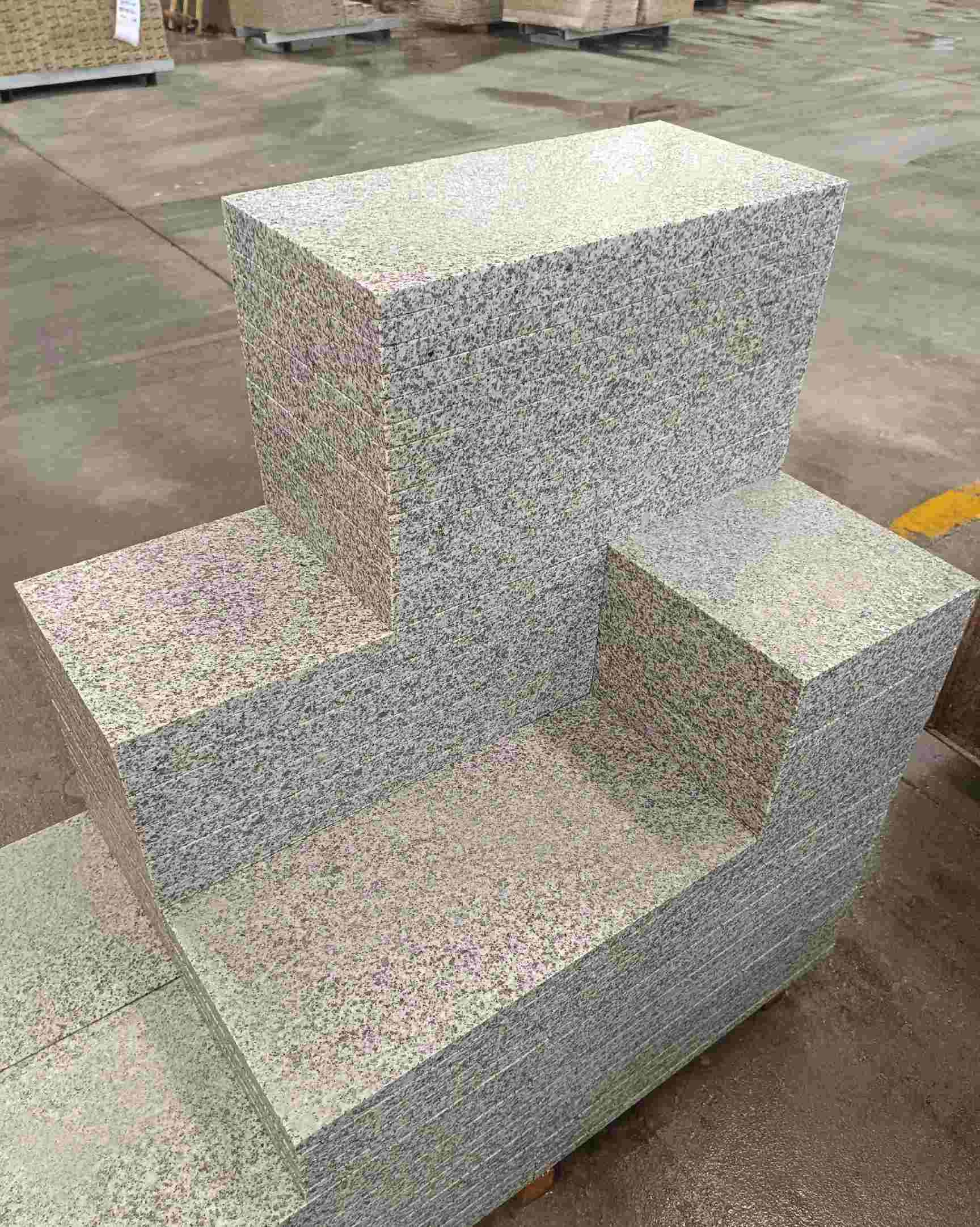 双鸭山 白麻花岗岩荔枝面地铺石