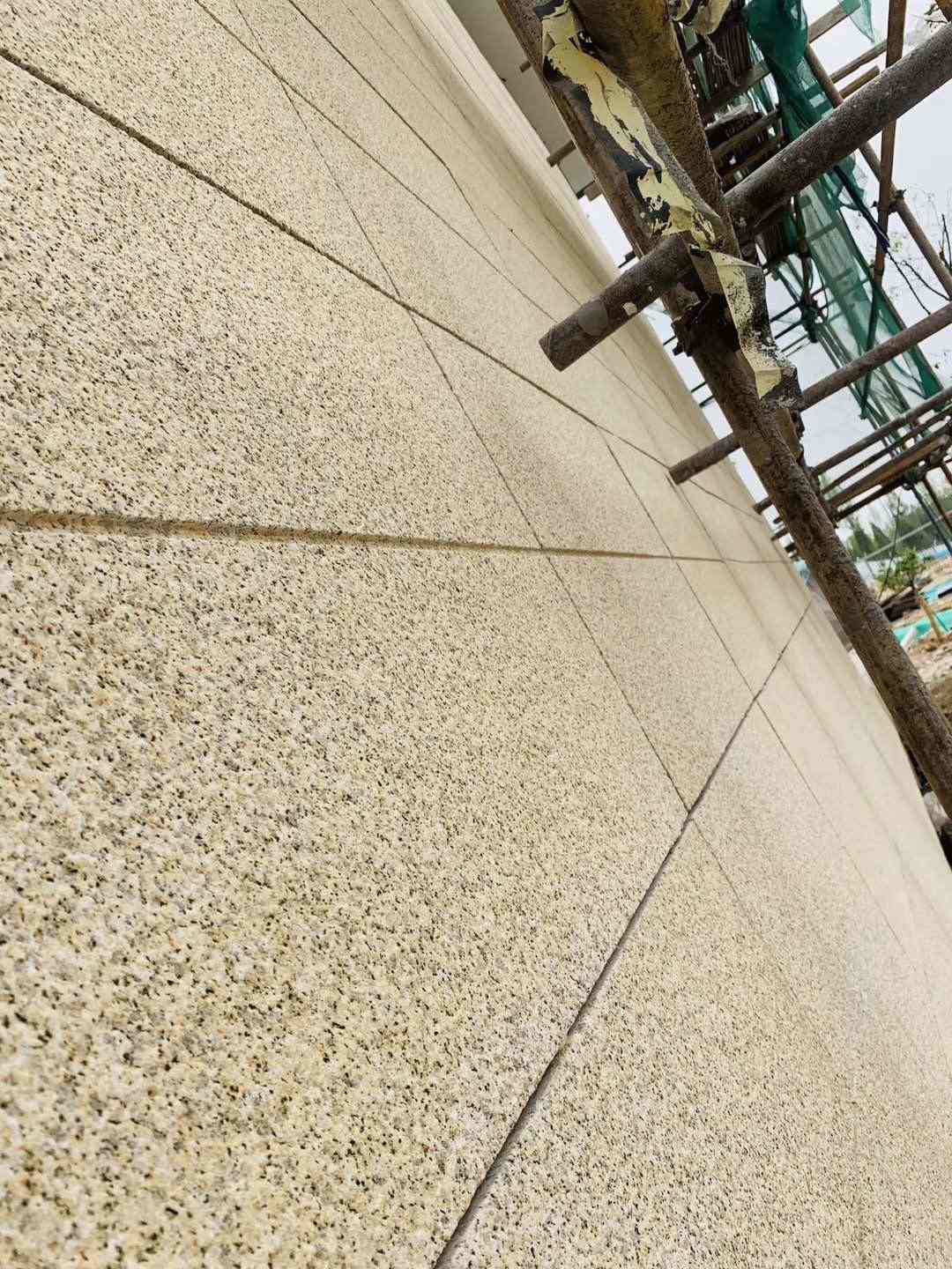 双鸭山 黄金麻花岗岩荔枝面外墙干挂石材效果示例