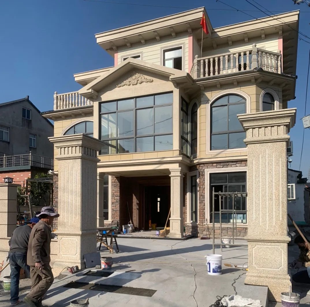 双鸭山 黄金麻花岗岩荔枝面别墅外墙干挂私家专属