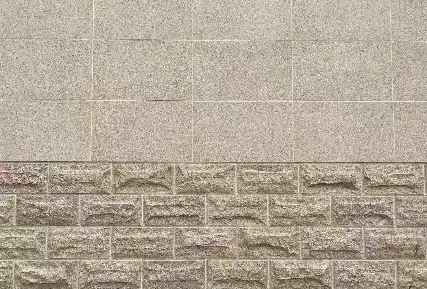 双鸭山 黄金麻自然面蘑菇石配荔枝面干挂